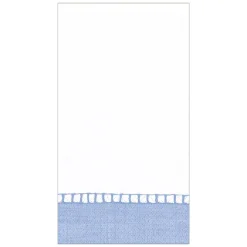 Linen Border Light Blue Guest Towel - 15 count