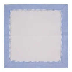 Linen Border Light Blue Napkin Cocktail - 20 count