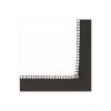 Linen Border Paper Cocktail Napkins in Black - 20 Per Package