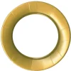 Linen Border Paper Dinner Plates in Gold - 8 Per Package