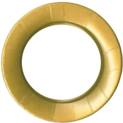 Linen Border Paper Dinner Plates in Gold - 8 Per Package