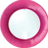 Linen Border Paper Dinner Plates in Fuchsia - 8 Per Package