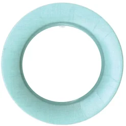 Linen Border Paper Dinner Plates in Robin's Egg Blue - 8 Per Package