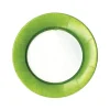 Linen Border Paper Salad & Dessert Plates in Moss Green - 8 Per Package