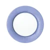 Linen Border Paper Salad & Dessert Plates in Lavender - 8 Per Package