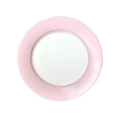 Linen Border Paper Salad & Dessert Plates in Petal Pink - 8 Per Package