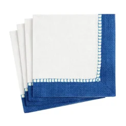 Linen Marine Blue Cocktail Napkin - 20 count