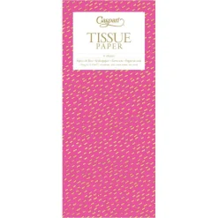 Little Dash Tissue Paper in Fuchsia & Gold - 4 Sheets Included