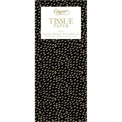 Little Dash Tissue Paper in Black & Gold - 4 Sheets Included