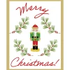 Little Nutcracker Foil Enclosure Cards & Envelopes - 4 Mini Cards & 4 Envelopes