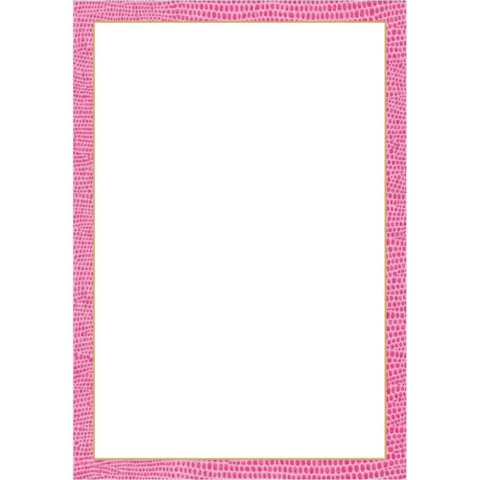 Lizard Invitations in Fuchsia - 8 Blank Invitations & 8 Envelopes