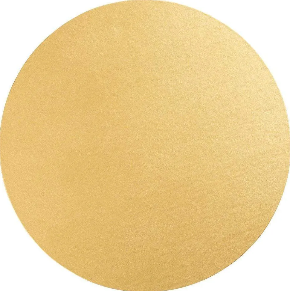 Luster Round Felt-Backed Placemat in Gold - 4 Each