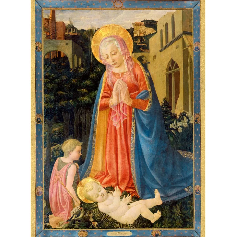 Madonna And Child With Saint John Small Boxed Christmas Cards - includes 15 cards & envelopes