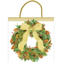 Magnolia Wreath Gift Bags - includes 1 Gift Bags