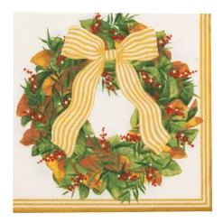 Magnolia Wreath Luncheon Napkins - includes 20 Luncheon Napkins