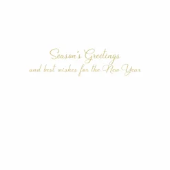 Magnolia Wreath With Striped Bow Large Boxed Christmas Cards - includes 15 Boxed Christmas Cards & Envelopes