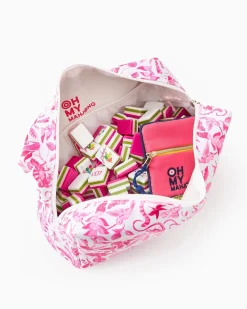 Mahjong Tile Storage Bag - Amazon Pink