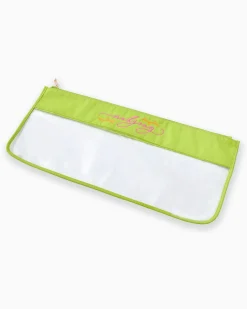 Mahjong Tile Storage Bag - Chartreuse Script Mahjong
