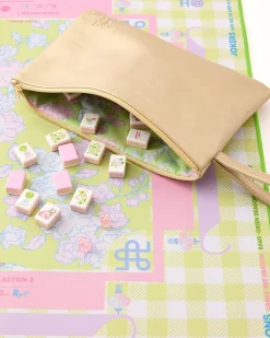 Mahjong Tile Storage Bag - Champagne Bloom