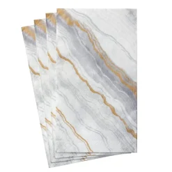 Marble Paper Guest Towel Napkins in Grey - 15 Per Package