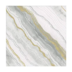 Marble Paper Luncheon Napkins in Grey - 20 Per Package
