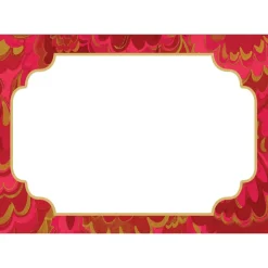Marbled Ceramica Fuchsia Adhesive Labels - includes 12 Adhesive Labels