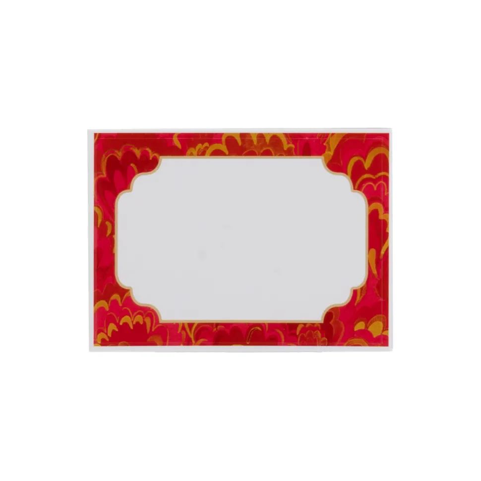 Marbled Ceramica Fuchsia Adhesive Labels - includes 12 Adhesive Labels