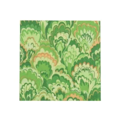 Marbled Ceramica Green Cocktail Napkins - includes 12 Cocktail Napkins