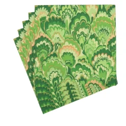 Marbled Ceramica Green Luncheon Napkins - includes 20 Luncheon Napkins