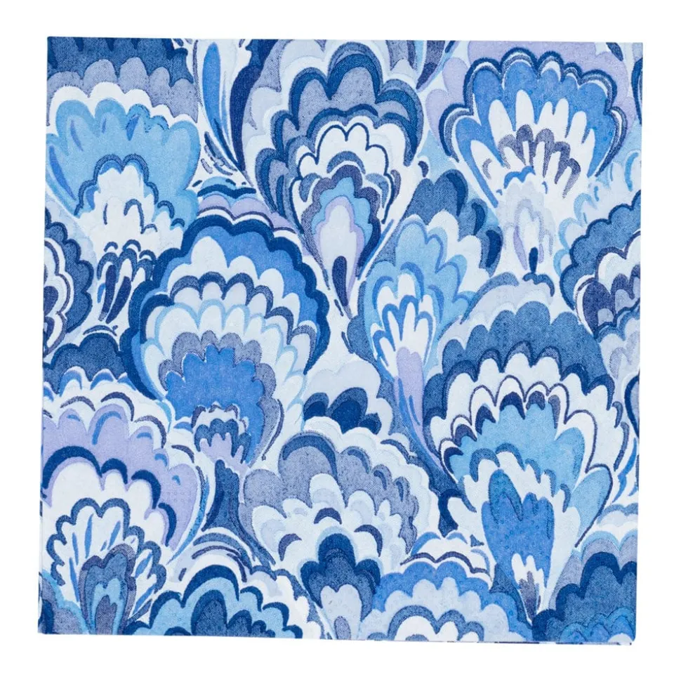 Marbled Ceramica Indigo Cocktail Napkins - 20 Per Package