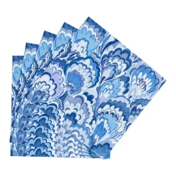 Marbled Ceramica Indigo Cocktail Napkins - 20 Per Package