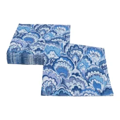 Marbled Ceramica Indigo Cocktail Napkins - 20 Per Package