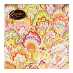 Marbled Ceramica Raspberry & Chartreuse Luncheon Napkins - 20 Per Package
