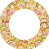 Marbled Ceramica Raspberry & Chartreuse Paper Dinner Plates - 8 Per Package