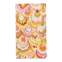 Marbled Ceramica Raspberry & Chartreuse Guest Towel Napkins - 15 Per Package