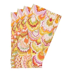 Marbled Ceramica Raspberry & Chartreuse Guest Towel Napkins - 15 Per Package