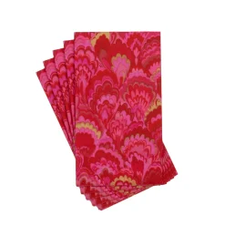 Marbled Ceramica Red & Fuchsia Guest Towels - includes 15 Guest Towels