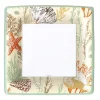 Marine Study Square Paper Dinner Plates in Ivory - 8 Per Package