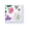 Mary Delany Flower Mosaics Boxed Paper Cocktail Napkins in White - 40 Per Box