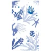 Matisse Guest Towel Napkins in Coral & Blue - 15 Per Package