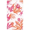 Matisse Guest Towel Napkins in Coral & Orange - 15 Per Package
