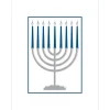 Menorah Foil Embossed Large Boxed Christmas Cards - includes 10 Cards & Envelopes