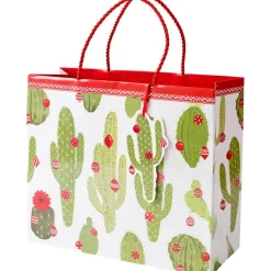 Merry Cactus Large Gift Bag - 1 Each