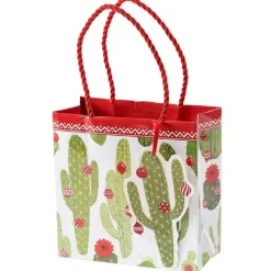 Merry Cactus Small Square Gift Bag - 1 Each