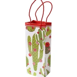 Merry Cactus Wine & Bottle Gift Bag - 1 Each