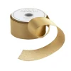 Metallic Gold & Gold Wired Ribbon - 8 Yard Spool