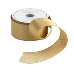 Metallic Gold & Gold Wired Ribbon - 8 Yard Spool