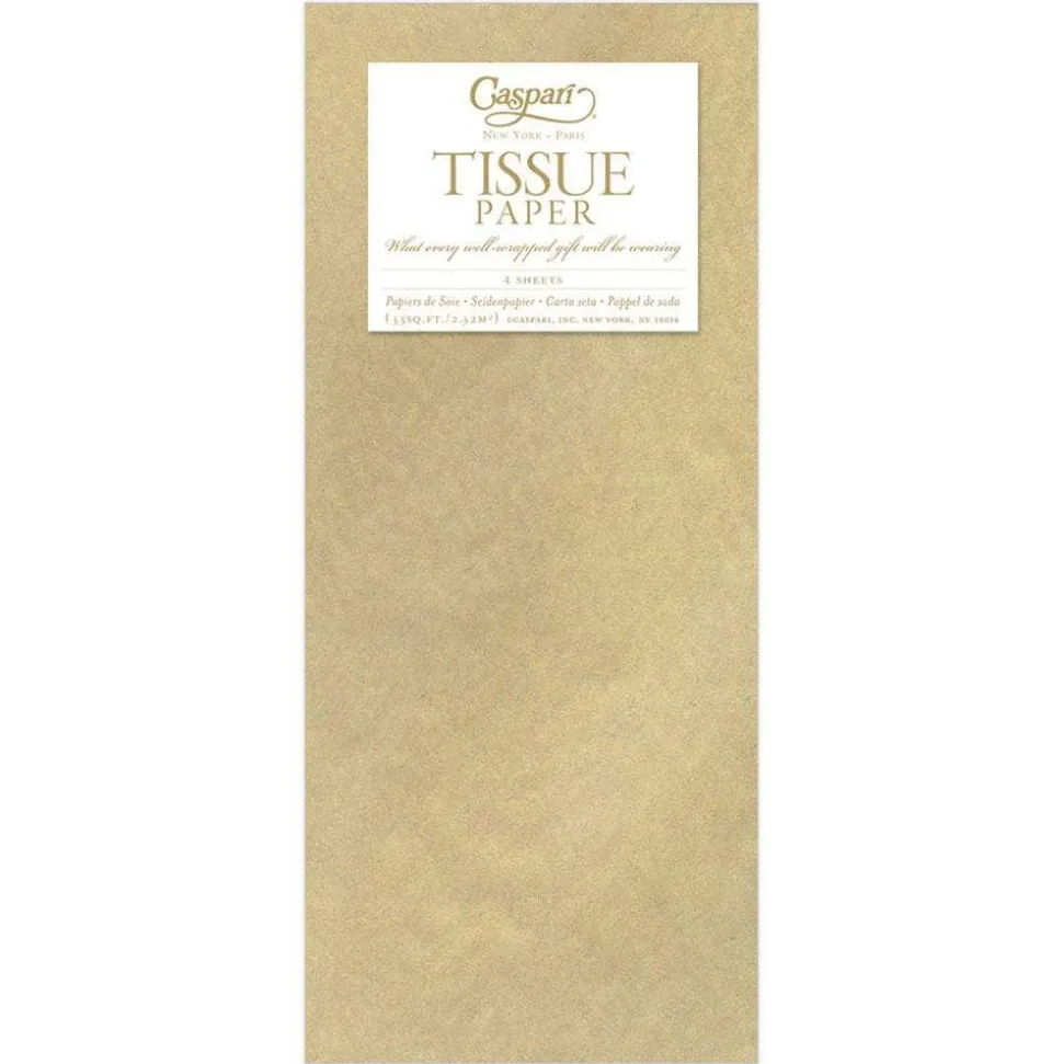 Metallic Tissue Paper in Gold - 4 Sheets Included