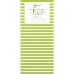 Mini Stripe Moss Green Tissue Paper - 4 Tissue Sheets Per Pack