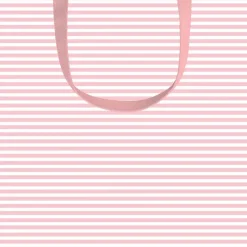 Mini Stripe Small Square Gift Bag in Blush - 1 Each